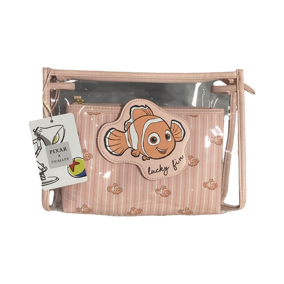 Disney Handbags - Primark Disney Pixar Finding Nemo Lucky Fin 2 Piece Cosmetic Accessory Bag Set